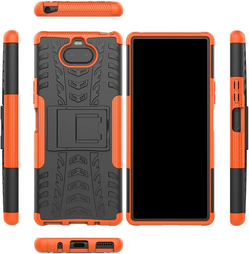 Jielangxin Keji Case for Sony Xperia 8 Case Cover,Case for Sony Xperia 8 Case Shockproof Mobile Phone Case Stand Blue Jielangxin Keji Orange