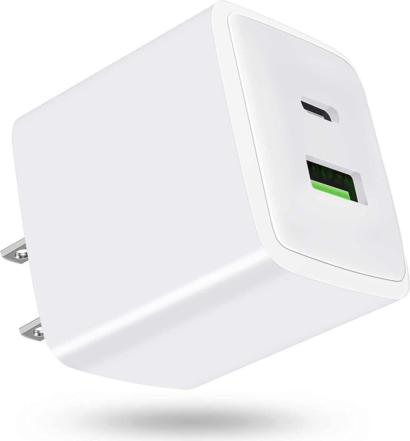 2 Pack USB C Wall Charger, PLSFLICK 20W Dual Port Power Delivery Fast Type C Charging Block Plug Adapter for Iphone 14 13 12 Pro Max Mini XR XS SE, Ipad, Airpods, Samsung Galaxy(White) Dongguan Hailufang Electronic Technology Co., Ltd. White