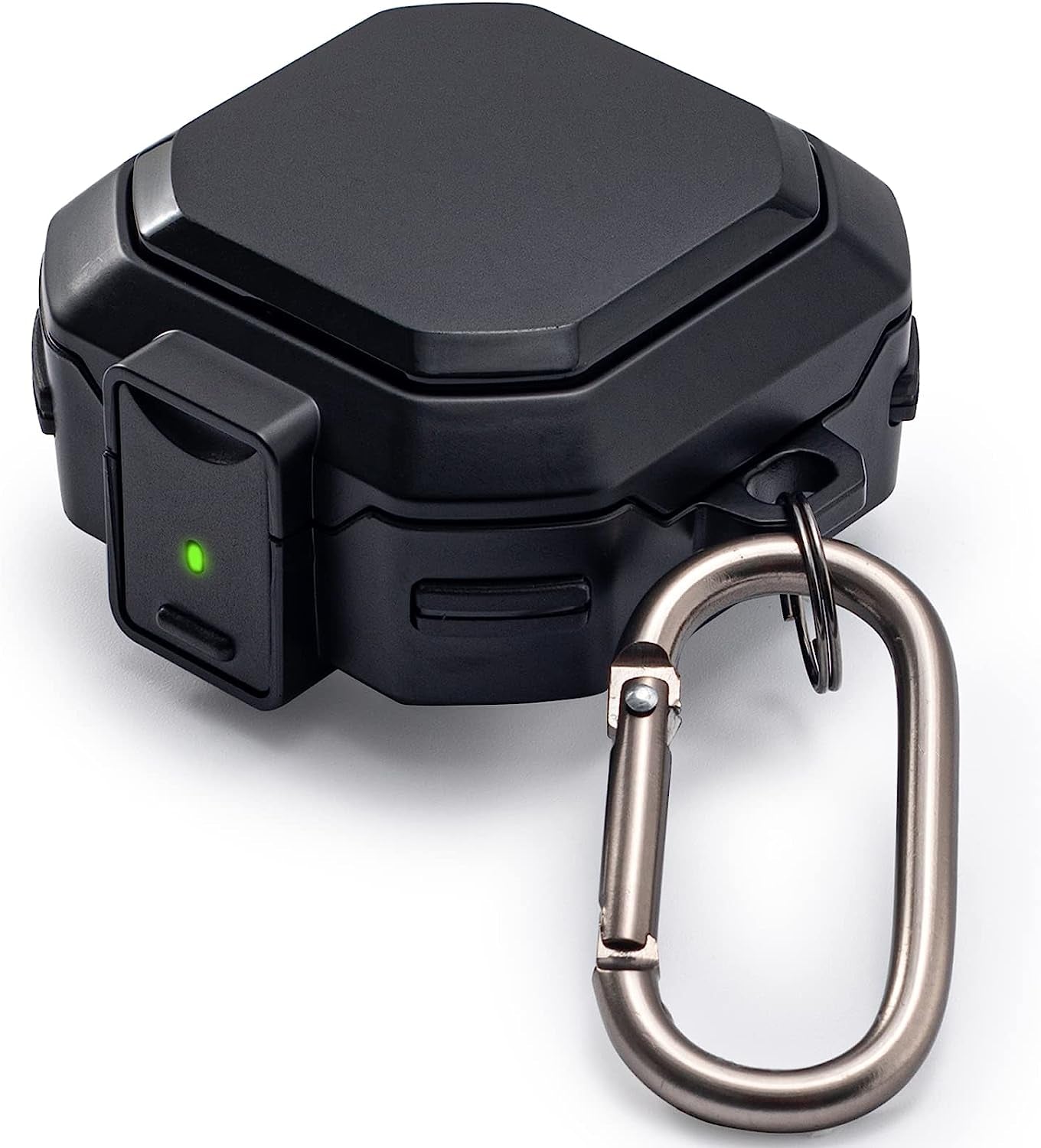 Camofit Armor Case Compatible with Samsung Galaxy Buds 2 / Galaxy Buds Pro/Galaxy Buds Live with Security Lock, Shockproof Protective Skin Cover Compatible with Samsung Earbuds with Keychain (Green) Camofit Black