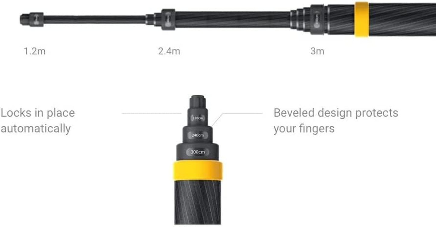 Insta360 3M 9.8Ft Extended Edition Selfie Stick for ONE X2, ONE R, ONE X, ONE Action Camera Insta360