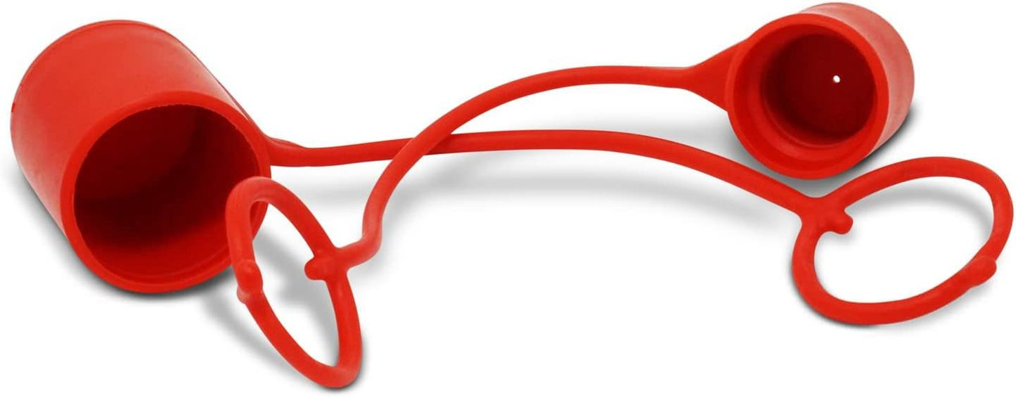 Rubber Dust Caps/Plugs for Flat Face Hydraulic Bobcat Skid Steer Quick Couplers (4 Sets) Summit Hydraulics 1 Set