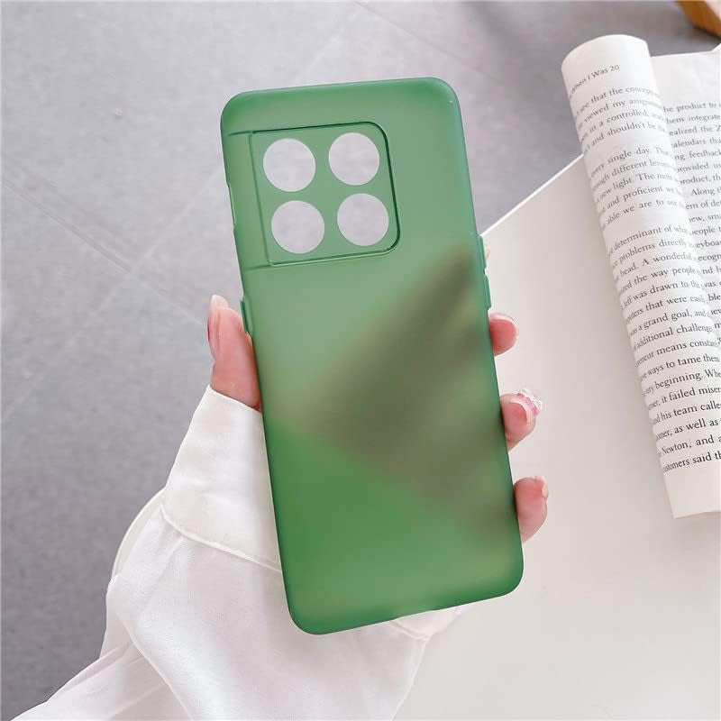 Ultra-Thin Matte Skin Anti-Fingerprint TPU Protection Case for Oneplus 10 9 9R 9RT 8T Pro Back Camera Cover Bumper Shell (Black,For Oneplus 10 Pro) HANPINYOU Green For Oneplus 9 Pro