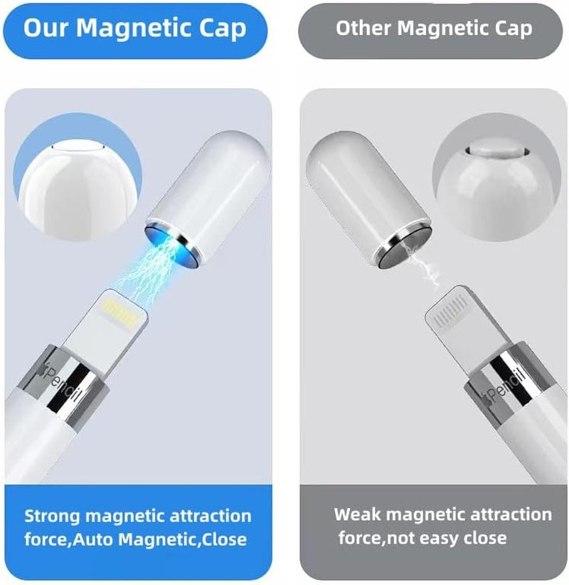 Design for Apple Pencil 1St Generation High Magnetic Cap Replacement with Silicone Cap Cover Case Holder Tether Anti-Lost,Protective Your Cap Compatible with Apple Pencil 1St Generation Only ONGAHON