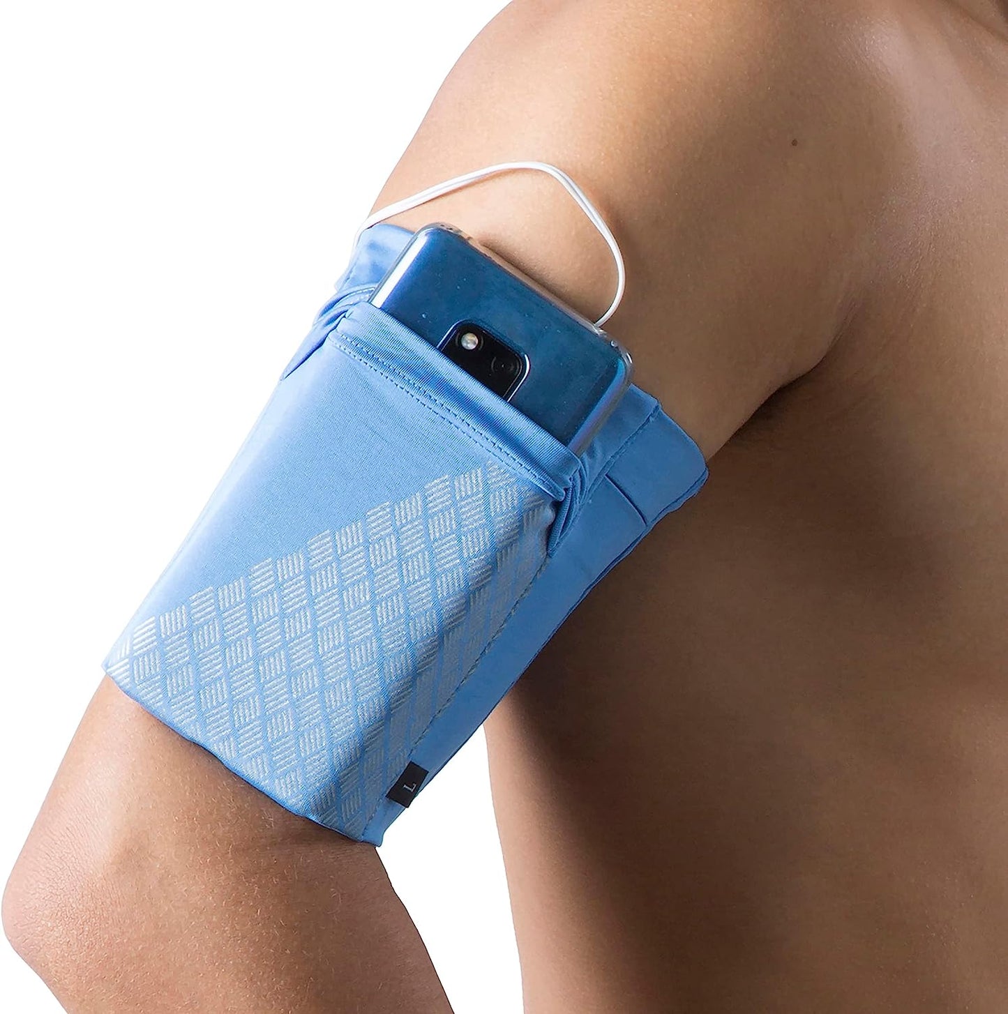 Hirui Universal Sports Armband Cell Phone Armband Sleeves Running Armband for Exercise Workout, Compatible with Iphone 14/14Plus/Pro Iphone 13/12/11 Samsung Galaxy All Phones (Medium, Pink) HiRui Tech Blue X-Large