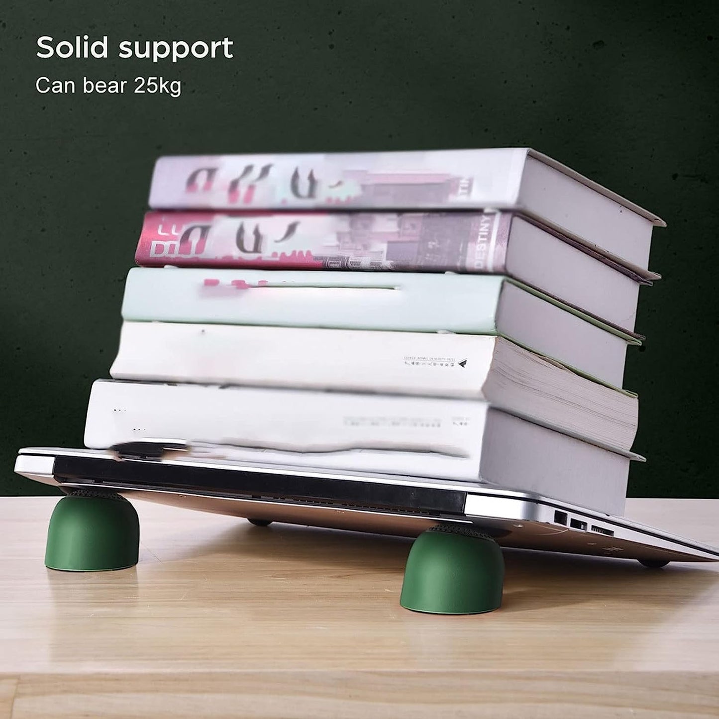 Amabeabjbzj Laptop Stand Laptop Stand Magnetic Cooling Stand Heat Dissipation Skidproof Pad Portable Notebook Holder (Color : Green) AMABEAbjbzj