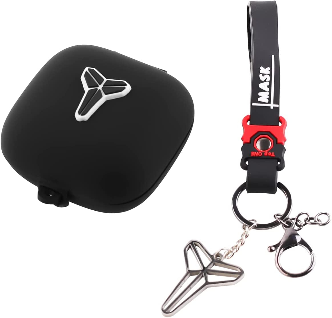 Fit Designed for Powerbeats Pro Earphone, Suublg Beats Powerbeats Pro Cartoon Silicone Headphones Case Cover and Cute Doll Keychain Full Body Anti-Lost Lanyard Protection (Mam8) Suublg