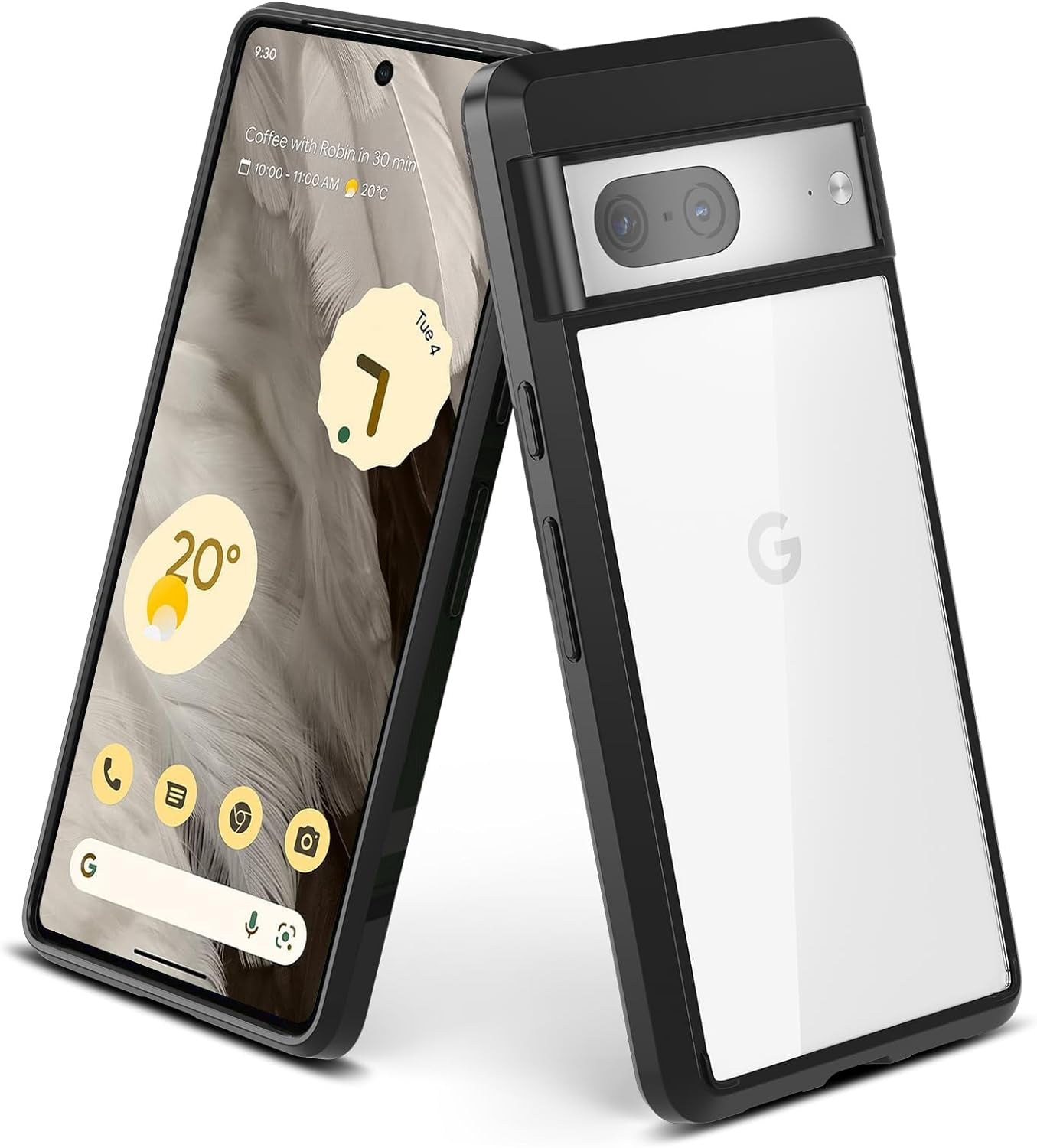 Meliya for Google Pixel 6 Case, Soft TPU Bumper with PC Hard Back Shockproof Anti-Scratched Phone Case Cover for Google Pixel 6 (Clear) Meliya Black Google Pixel 7