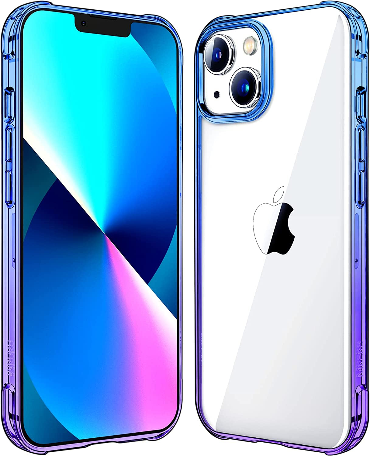 Mkeke for Iphone 14 Case for Iphone 13 Case Clear, Transparent Shockproof Bumpers Phone Cases Gradient Black-Green Shenzhen Make Technology Company Limited Gradient Purple Blue