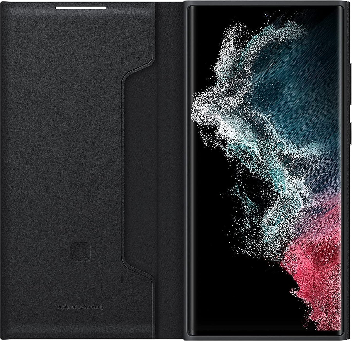 Samsung Electronics Galaxy S22 Ultra Clear Standing Cover, Protective Phone Case, Corner TPU Bumpers, PC Back Protection, Adjustable Viewing Angle, US Version, Transparent, (EF-JS908CTEGUS) Samsung Black Led Wallet Solid