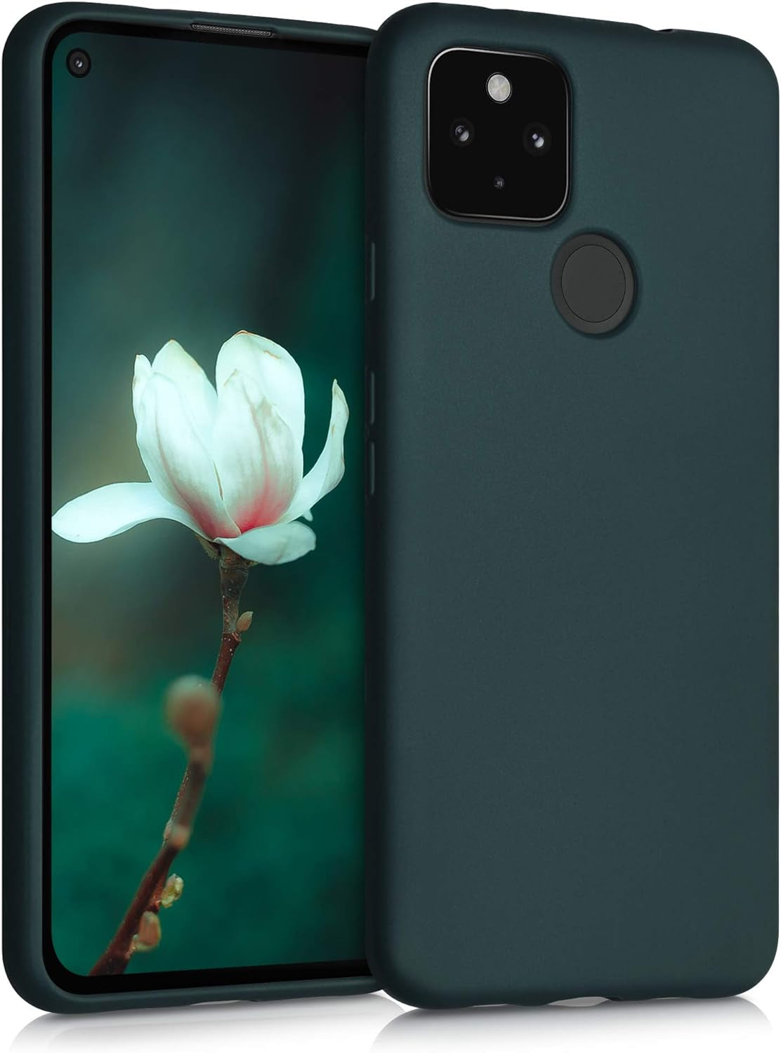 Kwmobile Case Compatible with Google Pixel 4A 5G Case - Soft Slim Protective TPU Silicone Cover - Antique Stone kwmobile Metallic Teal