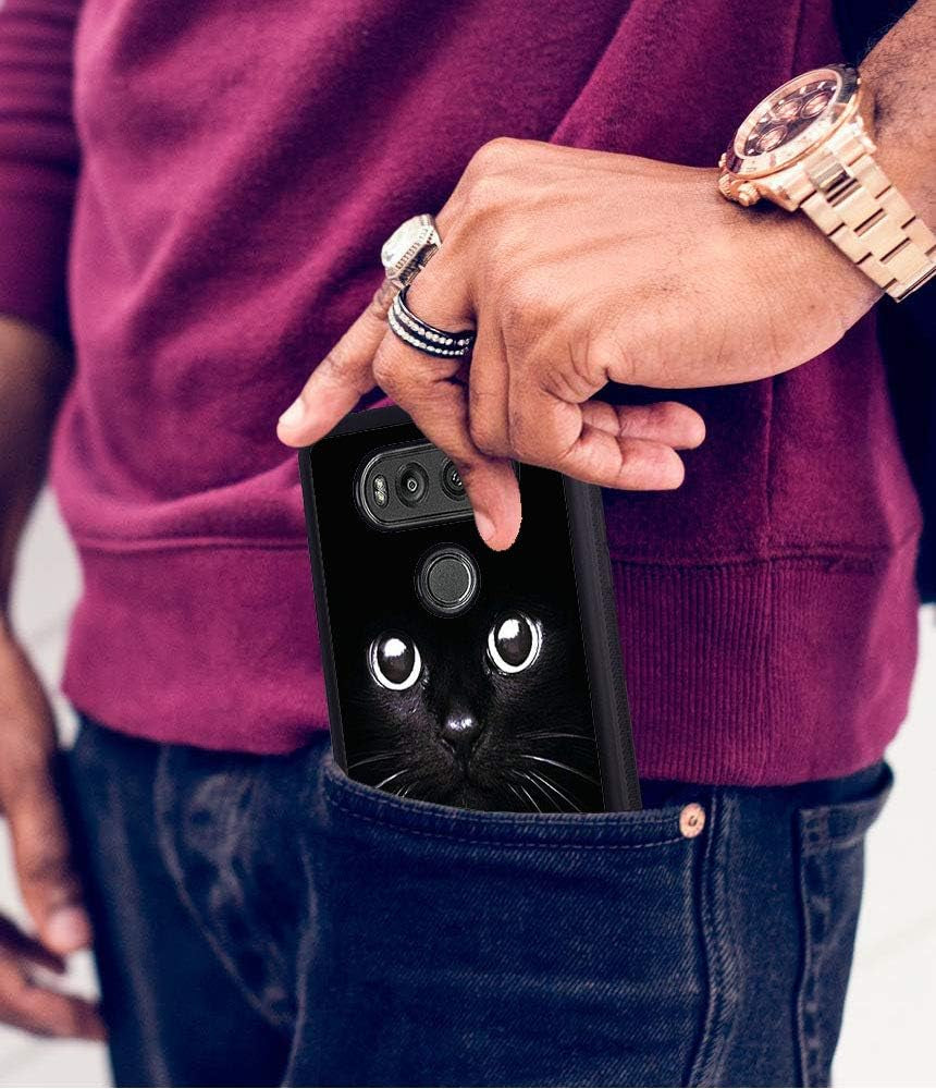 Case for LG V30/LG V30 Plus/Lg V30S/Lg V35/LG V35 Thinq, Slim Anti-Scratch TPU Rubber Protective Case Cover for LG V30 - Cute Cat Face ChaTham