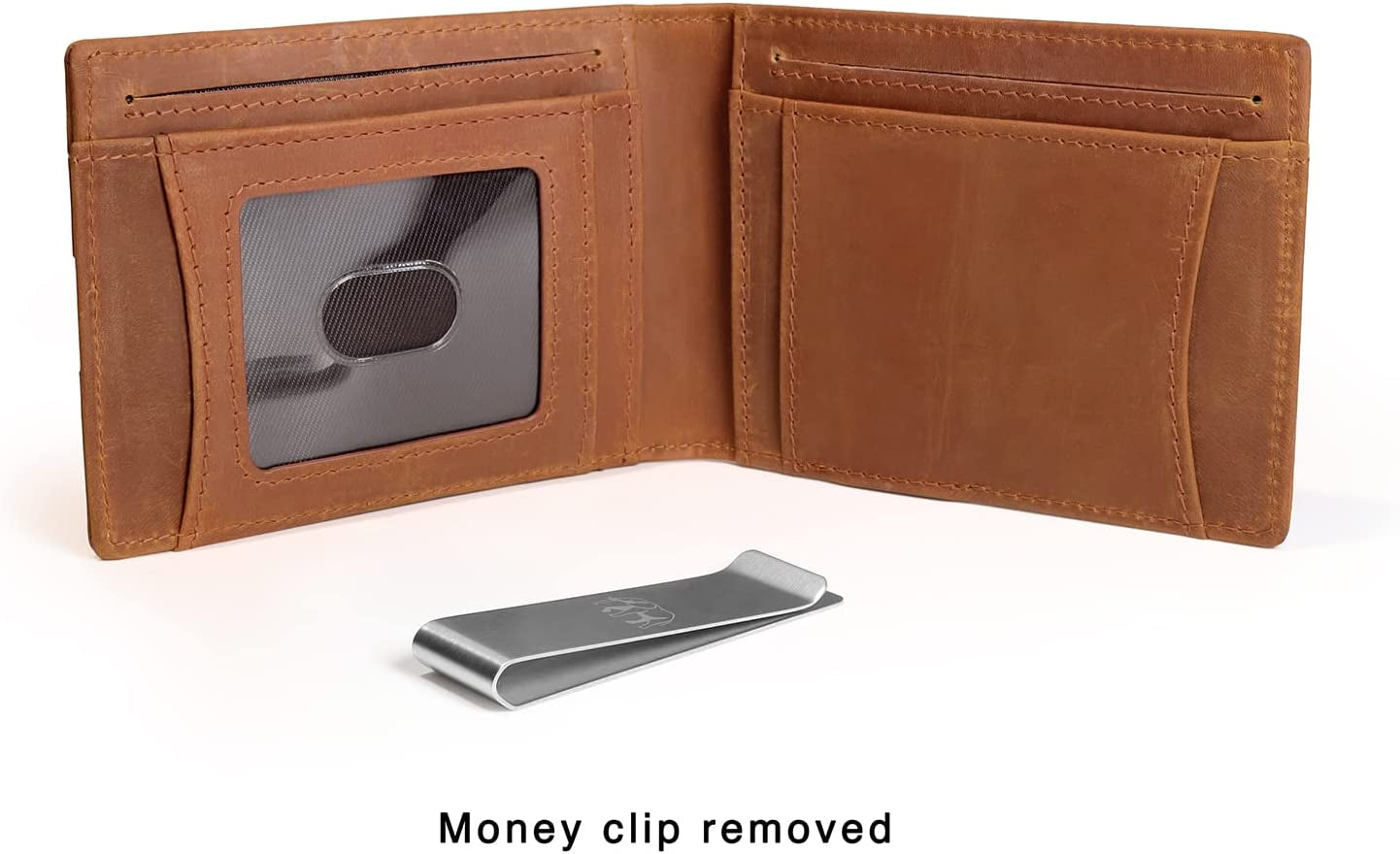Bitaldi Airtag Wallet | Mens Wallet with Airtag Holder | RFID Blocking Wallet with Robust Removable Money Clip | Durable 000001 Apple Tag Bi-Fold Wallet Bitaldi