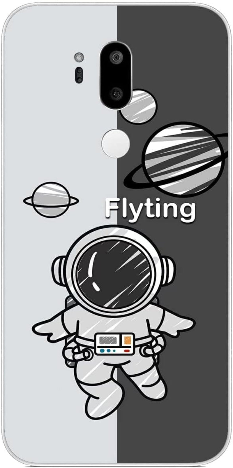 Compatible with LG G7 | LG G7 Thinq | LG G7 Fit | LG G7 One Case Cute Cartoon Astronaut Cosmonaut 355 Cool Kids Girls Women Man Soft Flexible TPU Silicone Phone Case Clear PTGVCTA Cute Cartoon Astronaut Cosmonaut 778
