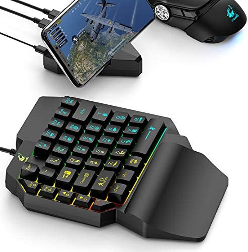 Etase 3 in 1 Gaming Keyboard Mouse Converter Combo for Smartphone PC PUBG Mobile Game Accessories Katigan