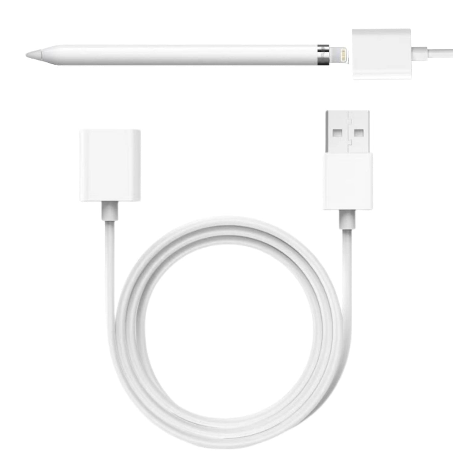 ONGAHON Charger Adapter Compatible with Apple Pencil 1St Generation, 3.3FT/100CM) 1 Pack,Ipencil 1 Accessories for I Pad Pen First Gen Charging Cable White ONGAHON 1 Pack 1 FT