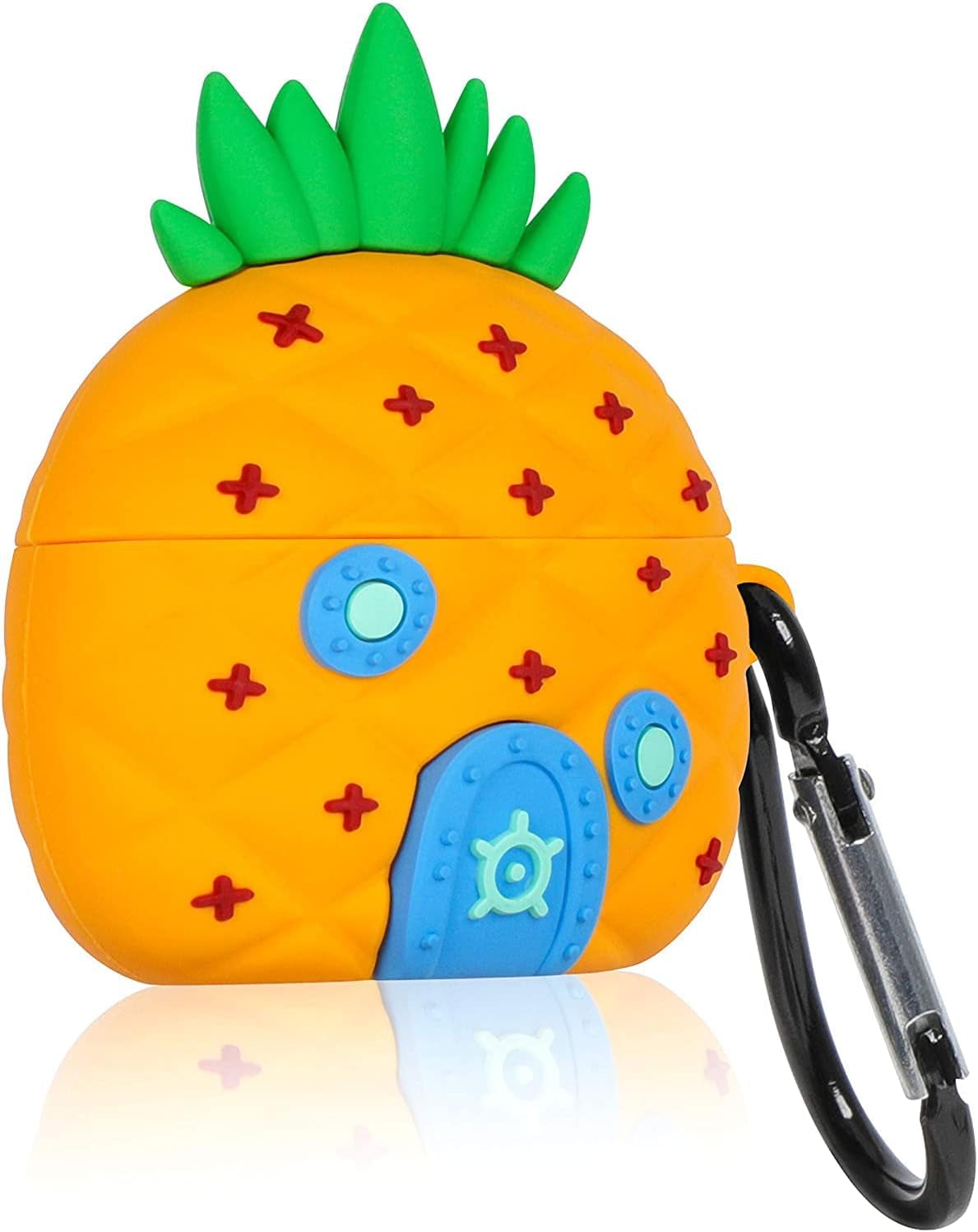 Cartoon Case Compatible with Apple Airpods Pro Case Cover Silicone Shockproof 3D Cute Kawaii Protective Case Anti-Fall Headphone Case for Airpod Pro Case (Airpods Pro, Green Monster) FirstCorn Pineapple Airpods Pro