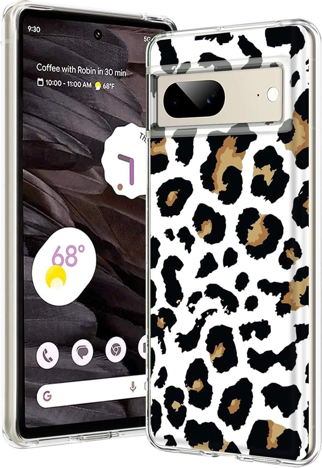 Compatible for Google Pixel 7A Case Silicone Clear TPU Cute Leopard Rose Flower Pattern Cartoons Design Ultra Thin Anti-Scratches Cases Shockproof Bumper Cover Case for Google Pixel 7A 5G (A-Leopard) Gxmeuie C-Clear
