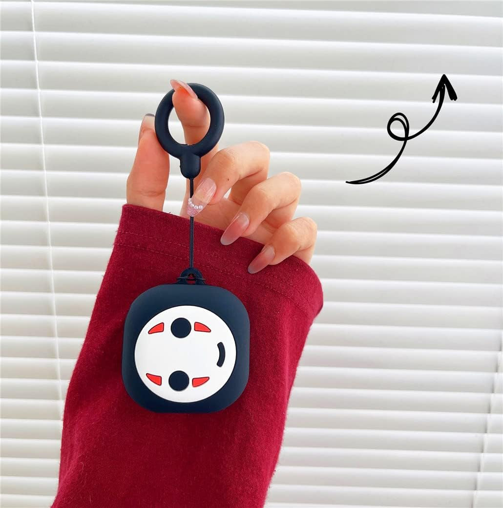 Suitable for Samsung Galaxy Buds 2 Pro Case/Galaxy Buds Pro Case/Galaxy Buds 2 Case/Galaxy Buds Live Case/Cartoon Ghost Face Character Skin,With Keychain Protective Cover Accessories (Ghost Face) Yvonne Zhang