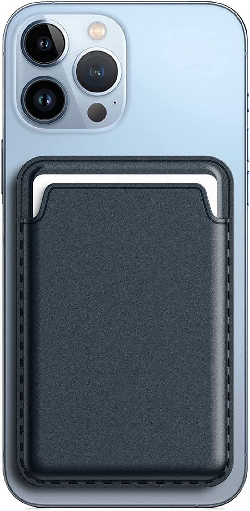 Jetech Magnetic Wallet Compatible with Magsafe for Iphone 14/13/12 Series, PU Phone Card Holder (Black) JETech Blue