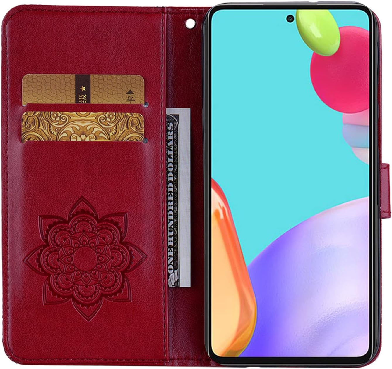 Case Compatible with Samsung Galaxy A53 5G Bling Diamand PU Leather Wallet Phone Case with Wsrist String Full Body Protective Flip Ultra Case for Samsung Galaxy A53 5G Owl Brown YK