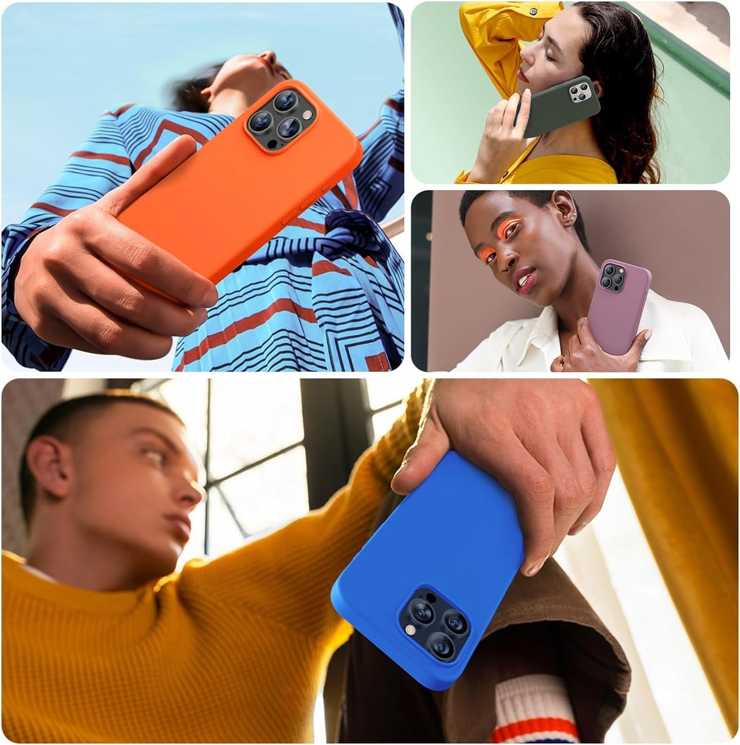 Miracase Designed for Iphone 15 Pro Max Case,[Compatible with Magsafe], [With 2 Pack Screen Protectors],Shockproof Liquid Silicone Case with Microfiber Lining,6.7 Inch(Mediterranean Blue)  Miracase   