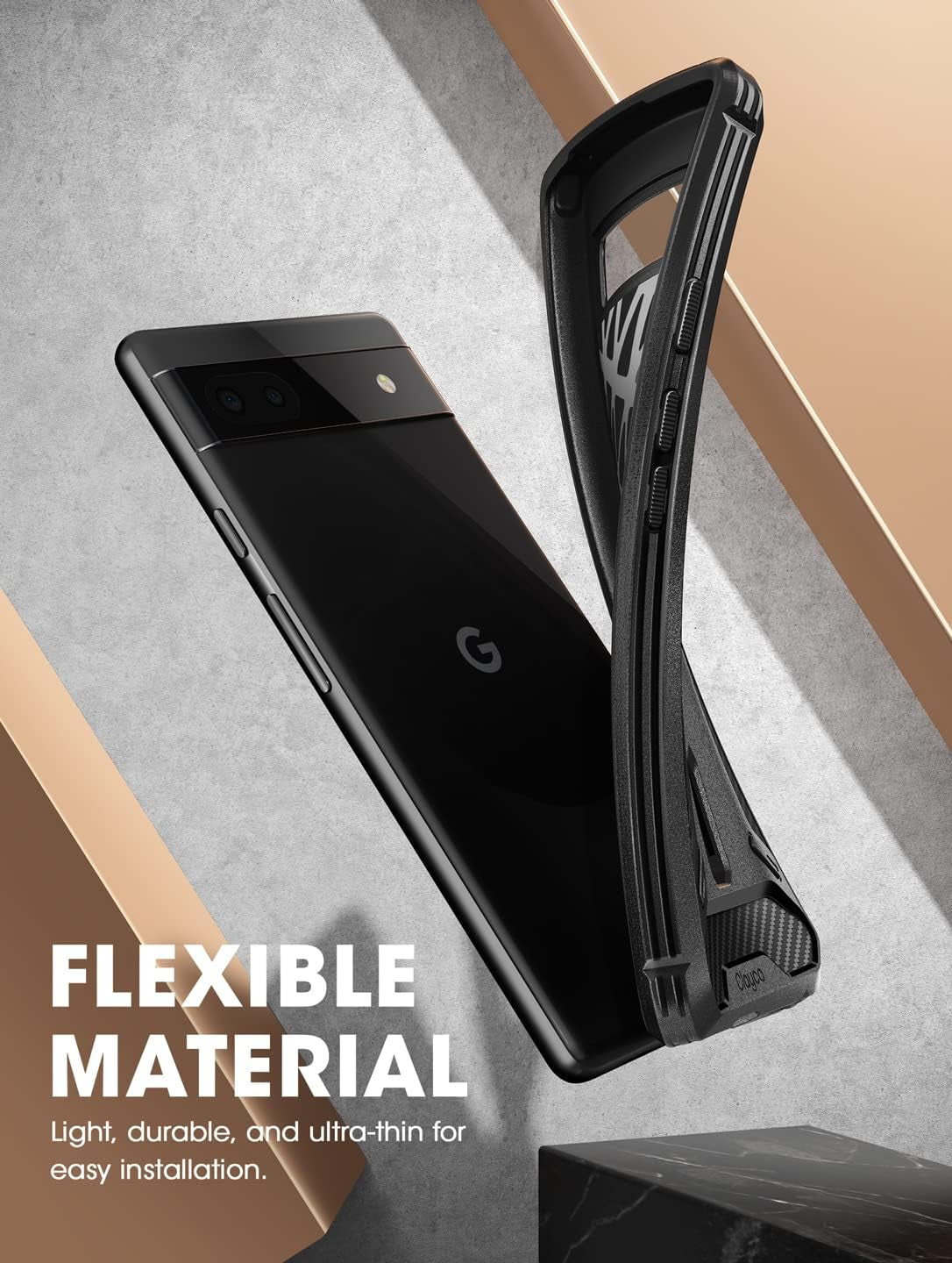 𝟐𝟎𝟐𝟑 𝐍𝐞𝐰 Cache Designed for Google Pixel 6A Case (2022), Shock-Absorption Heavy Duty Protective Slim Wallet Phone Case Cover for Pixel 6A 5G with Card Slot (Black)  Clayco   