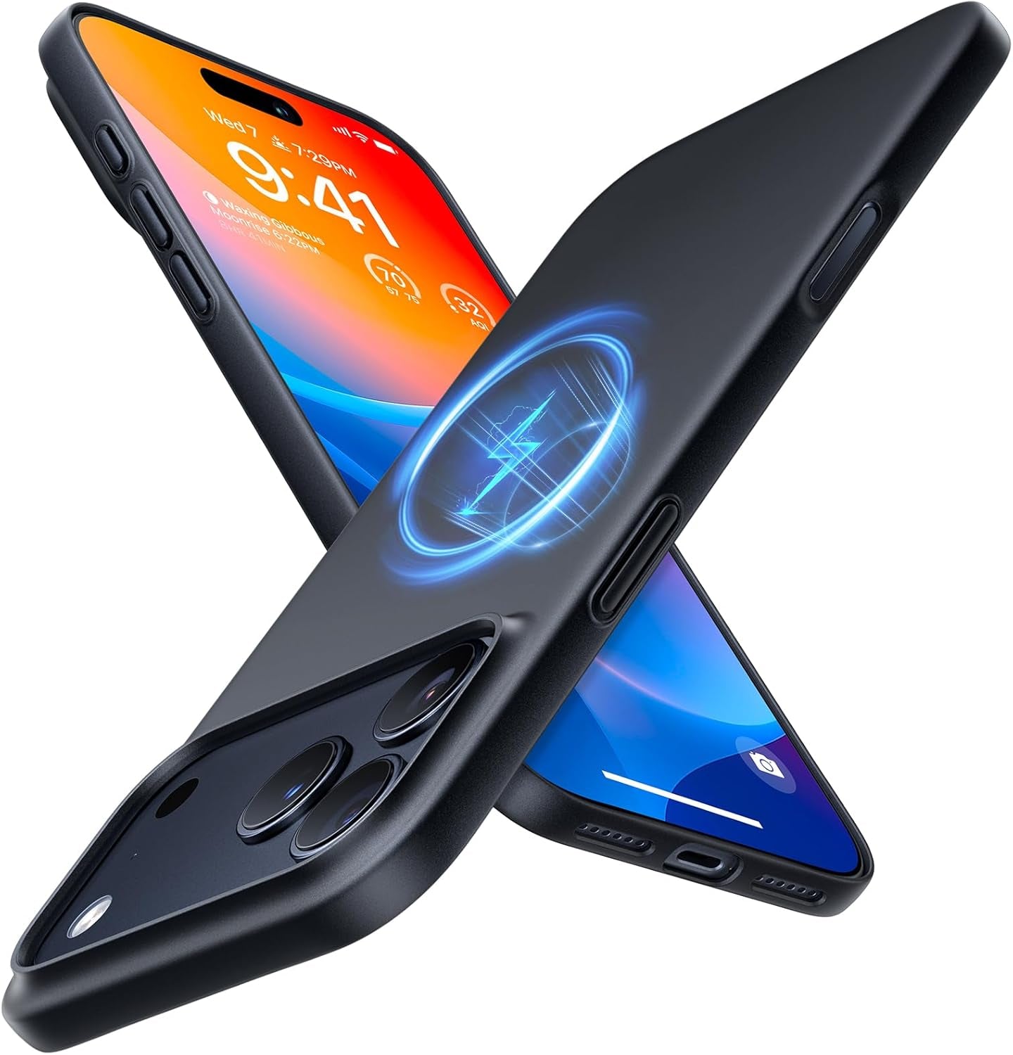 TORRAS Magnetic Slim Fit for Iphone 17 Pro Case 6.3 Inch, Ultra-Thin, Compatible with Magsafe, Lightweight Matte Anti-Scratch Hard PC Cover Phone Case for Iphone 17 Pro Originfit, Deep Blue