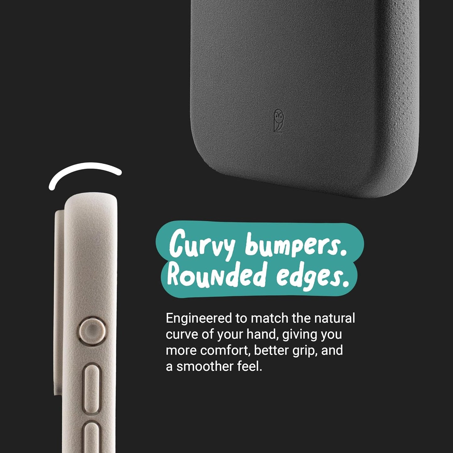 Tineeowl for Iphone 17 Pro Max Magnetic Case, Camera Control Button, Compatible with Magsafe, TPU, Minimalist, Slim/Thin, Grippy - Dune Series (Almost Black, Iphone 17 Pro Max)