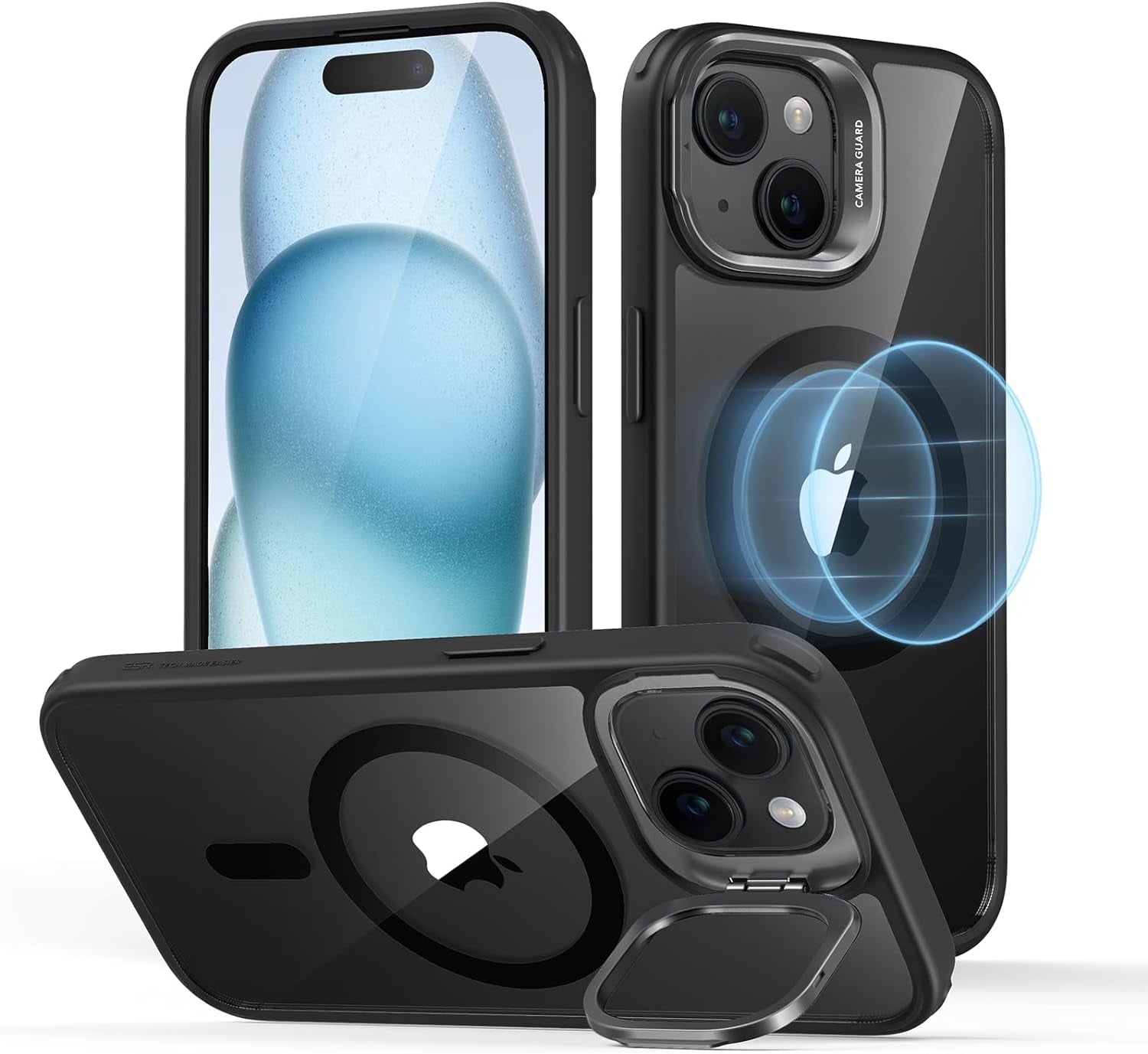 ESR for Iphone 17 Pro Max Case with Stash Stand, Camera Control Cover Compatible with Magsafe, Military-Grade Drop Protection Phone Case for Iphone 17 Pro Max, Scratch-Resistant Back Cover, Clear