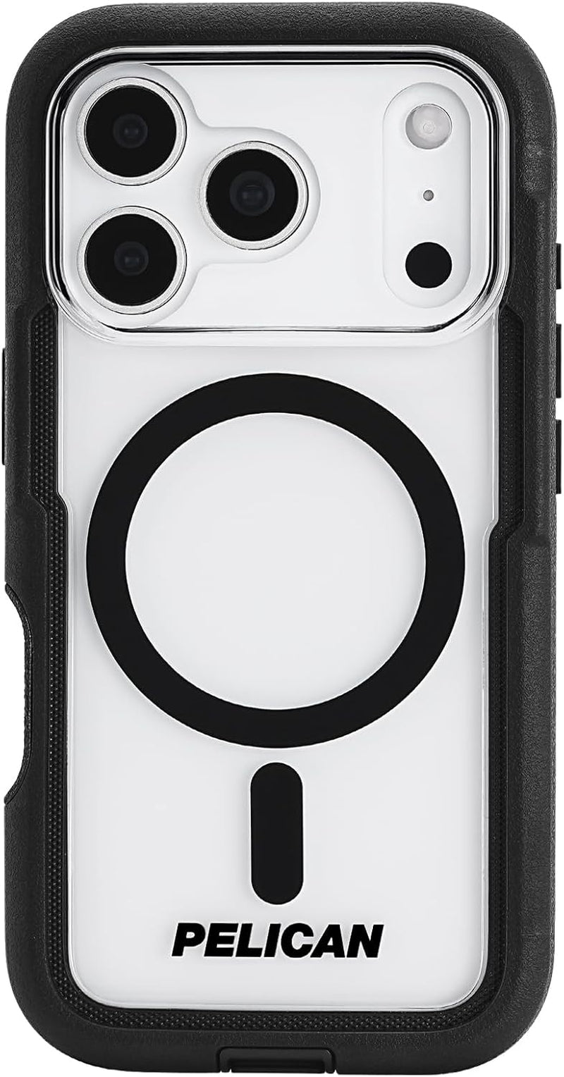 Pelican Protector Iphone 17 Pro Case [Compatible with Magsafe] Rugged Magnetic Phone Case with 16Ft Military-Grade Drop Protection - Heavy Duty Phone Cover for Iphone 17 Pro - Black