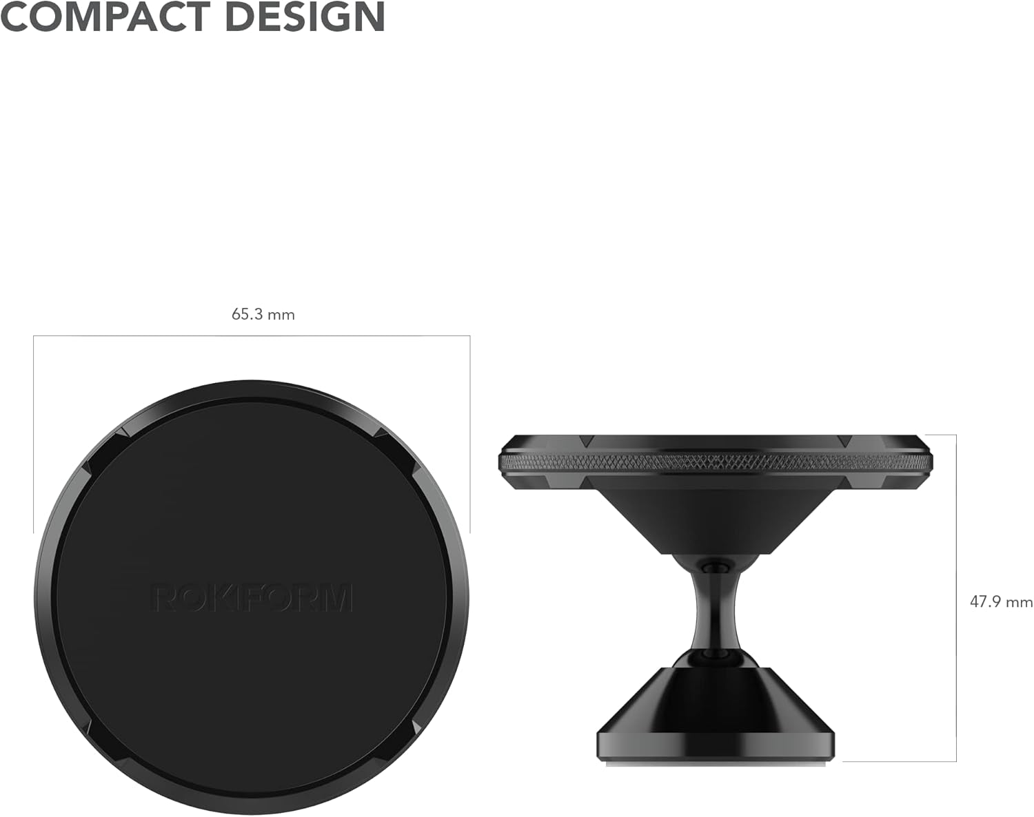 Rokform Dual Magnet Swivel Dash Mount, Magnetic Adhesive Swivel Mount