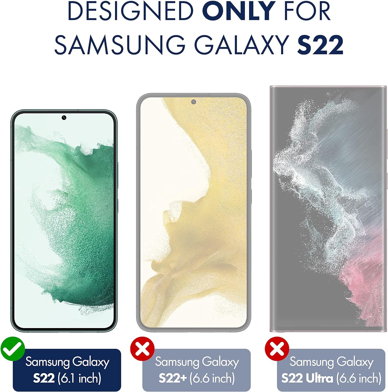 Armorsuit [2 Pack] Militaryshield Screen Protector Designed for Samsung Galaxy S22 (6.1") Case Friendly (2022 Release) Anti-Bubble HD Clear Film - Made in USA