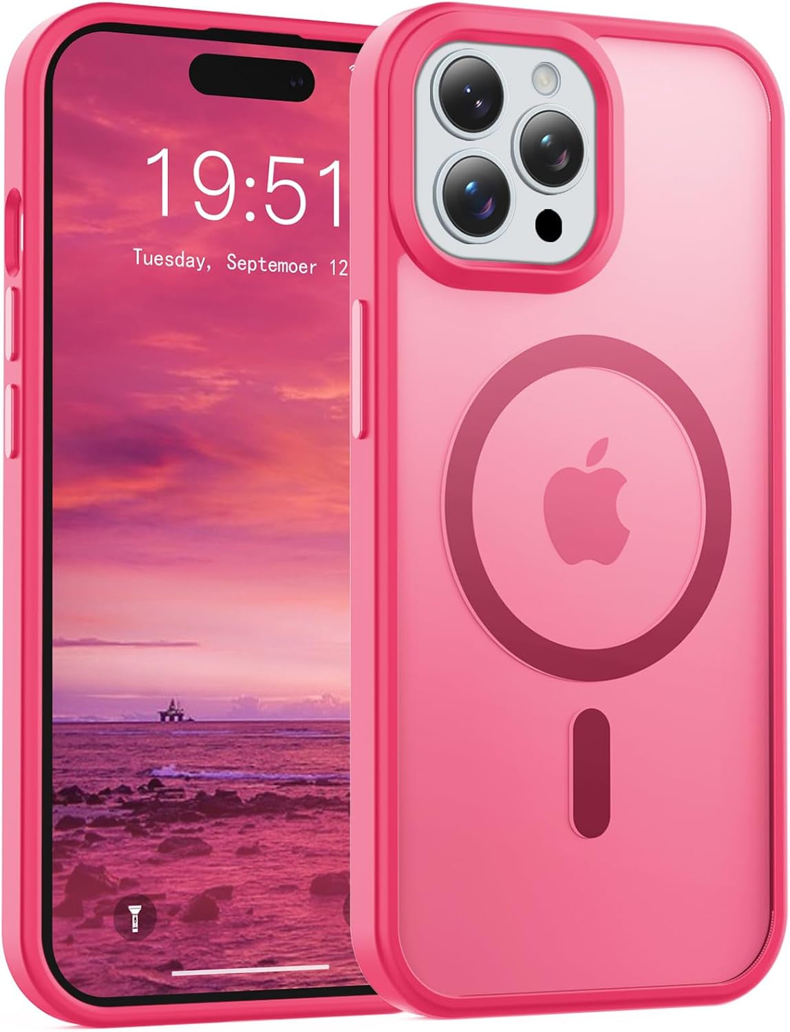 Temdan for Iphone 17 Pro Max Case Clear with Screen Protector, Compatible with Magsafe, Anti-Yellowing, Military-Grade Protection, Shockproof Slim Magnetic Phone Case Cover, Transparent