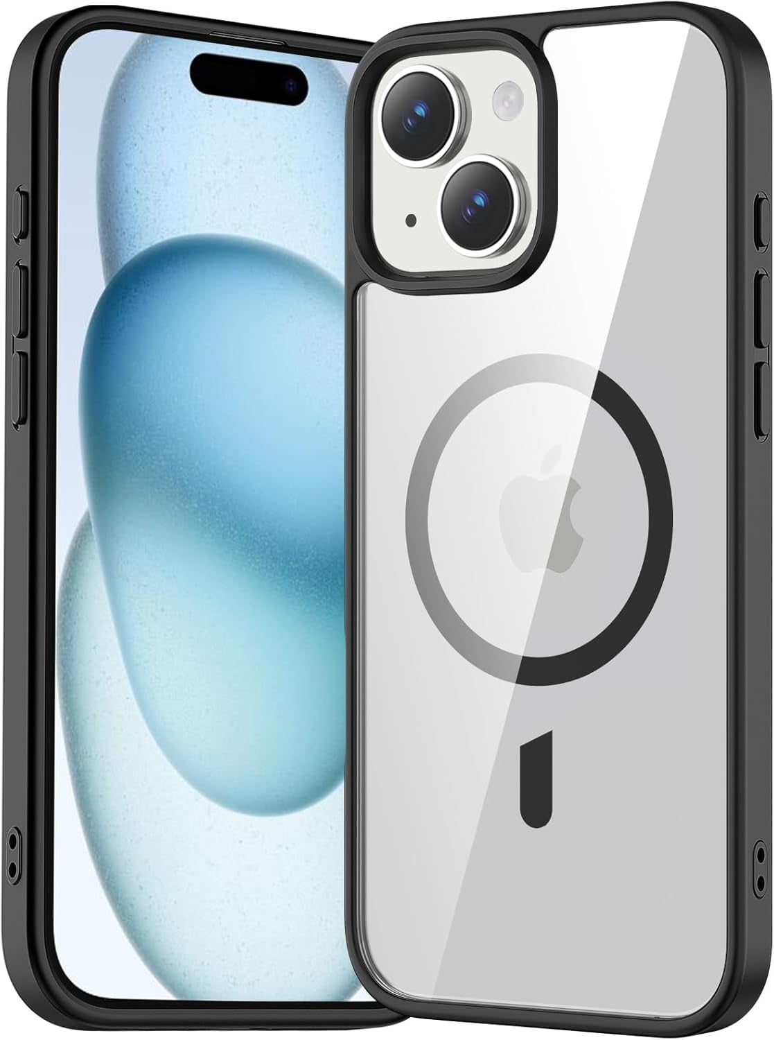 Temdan for Iphone 17 Pro Max Case Clear with Screen Protector, Compatible with Magsafe, Anti-Yellowing, Military-Grade Protection, Shockproof Slim Magnetic Phone Case Cover, Transparent