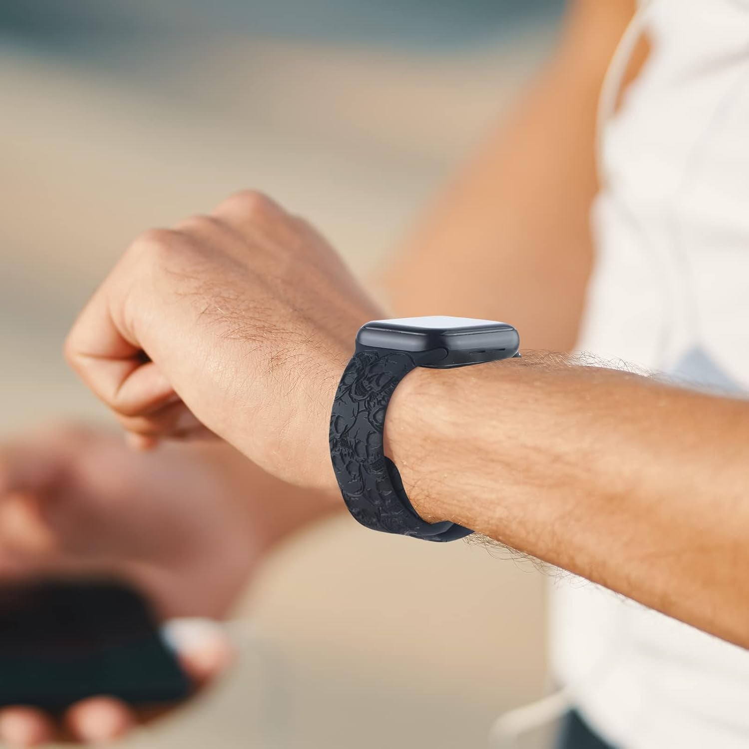 Engraved Silicone Band Compatible with Apple Watch 38Mm 40Mm 41Mm, Cute Fancy Laser Printed Sport Strap Compatible with Iwatch Series 7 6 5 4 3 2 1 SE