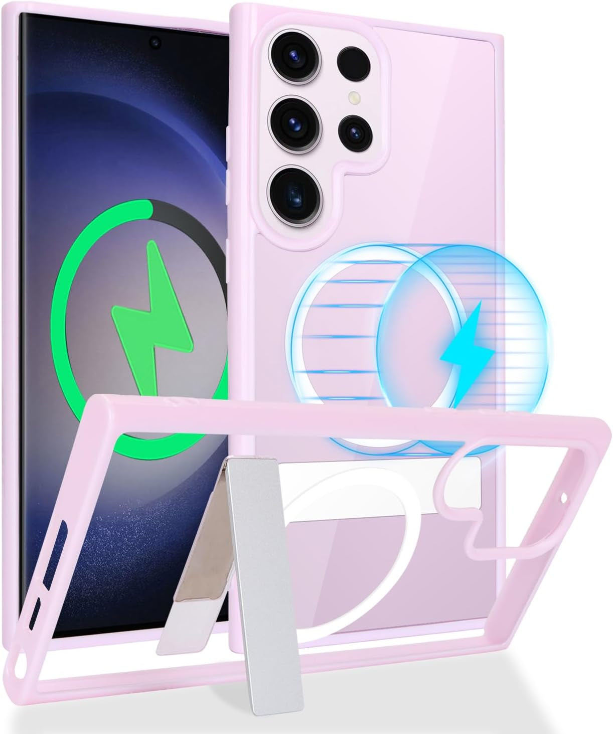 Cavor for Samsung Galaxy S22 Ultra Magsafe Case,S22 Ultra Case with Kickstand, Magnetic Case for Samsung S22 Ultra Phone Case, Full-Body Shockproof Slim Case for Women Men-Black