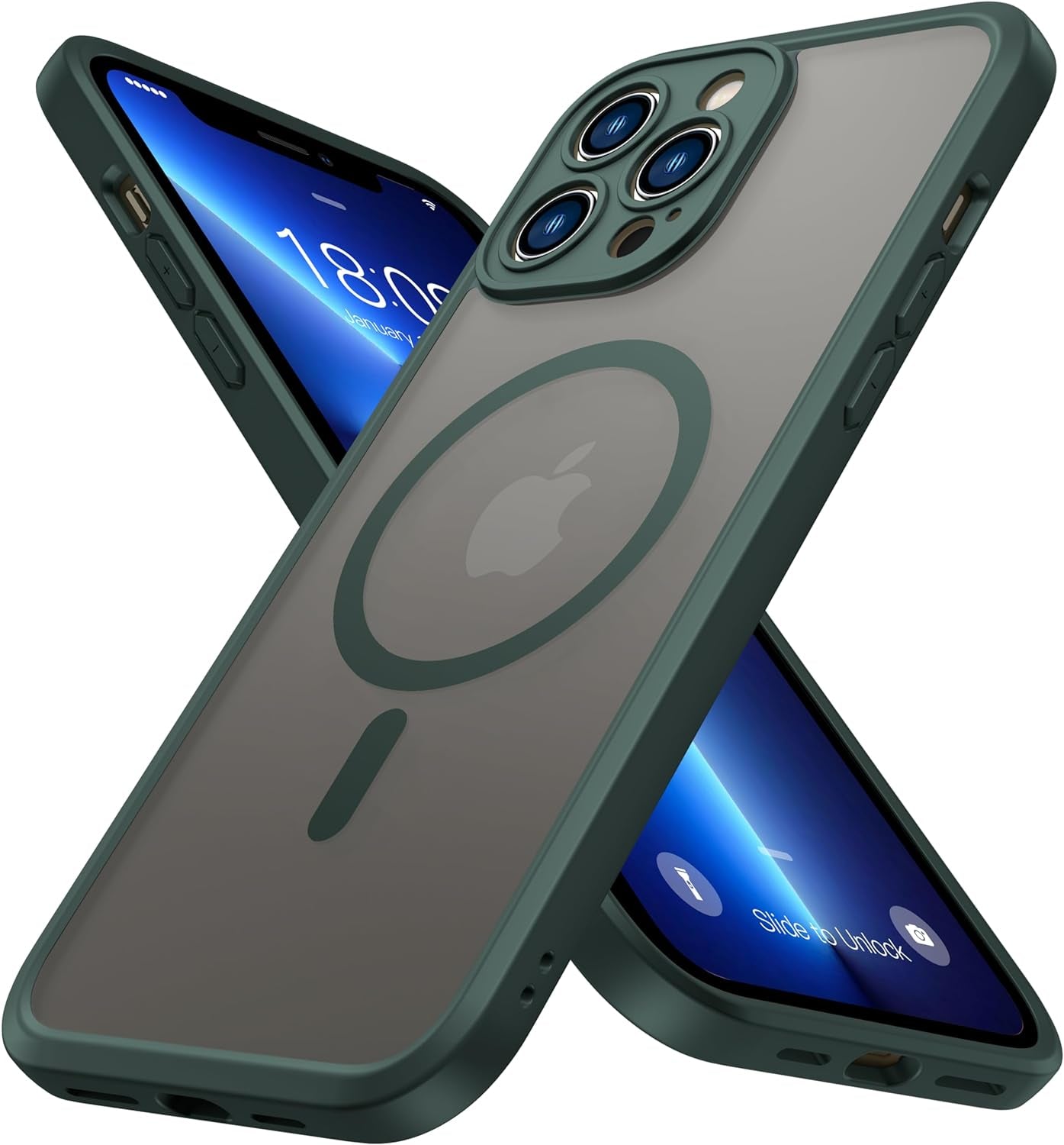 Impactstrong Magnetic Guard Designed for Iphone 15 Case [Camera Protection] [Military Grade Drop Tested] [Compatible with Magsafe] Slim Translucent Matte Phone Case (6.1") - Gray  ImpactStrong   