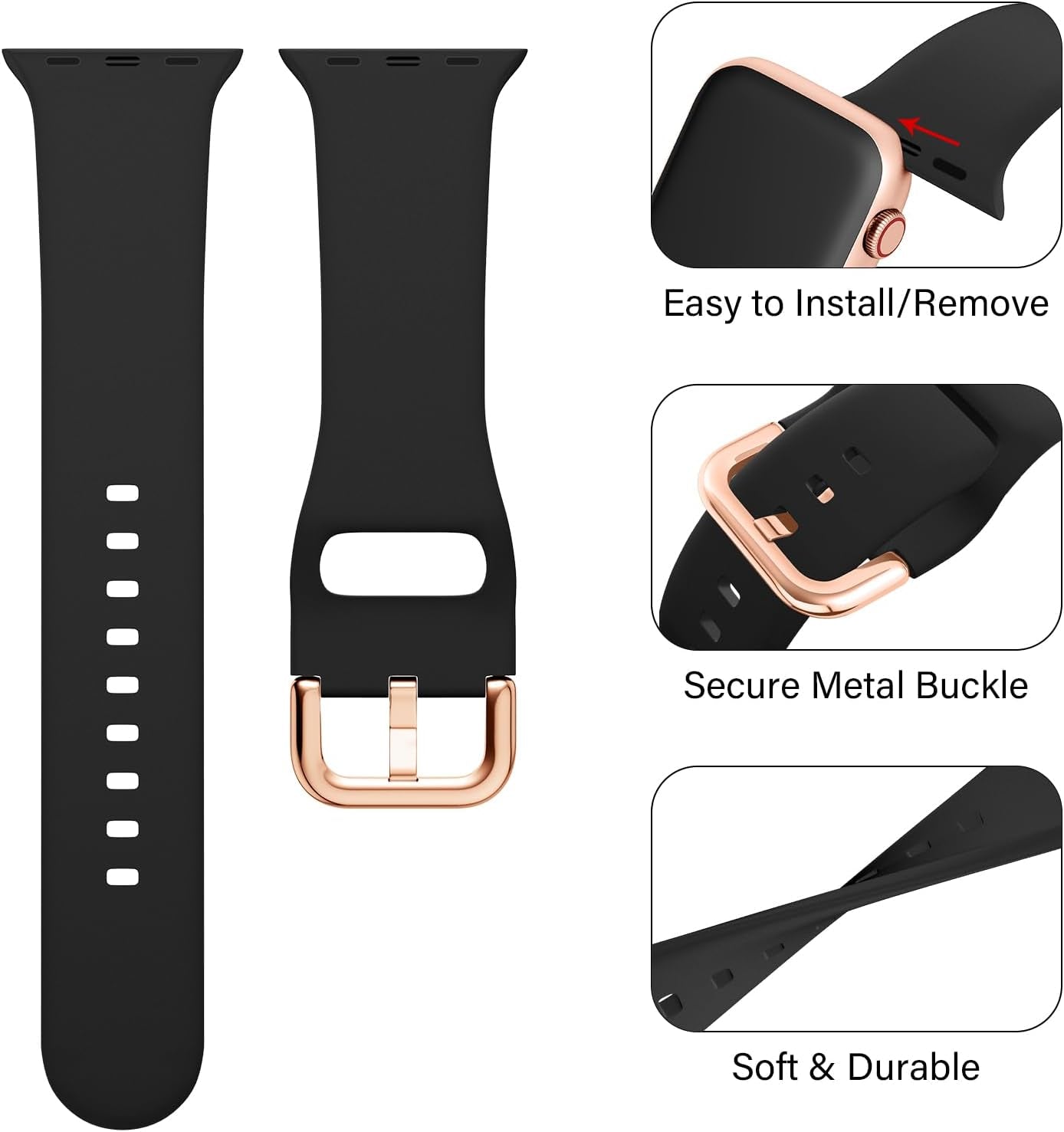 15-Pack Bands Compatible for Apple Watch Bands 42Mm 44Mm 45Mm 38Mm 40Mm 41Mm 49Mm Women Men, Soft Sport Silicone Strap for Iwatch Band Series 9 8 7 6 5 4 3 2 1 SE