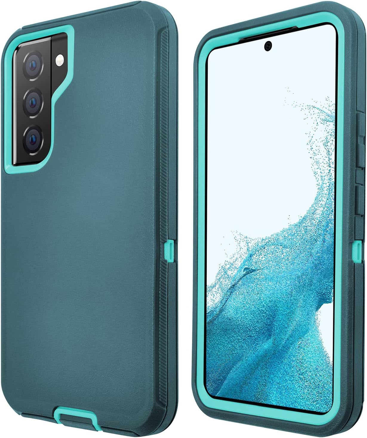 Galaxy S22 Case, Drop Protection Rugged Heavy Duty Case, Water-Resistance Shockproof Dustproof Military Grade Tough Durable Protective Cover for Samsung Black