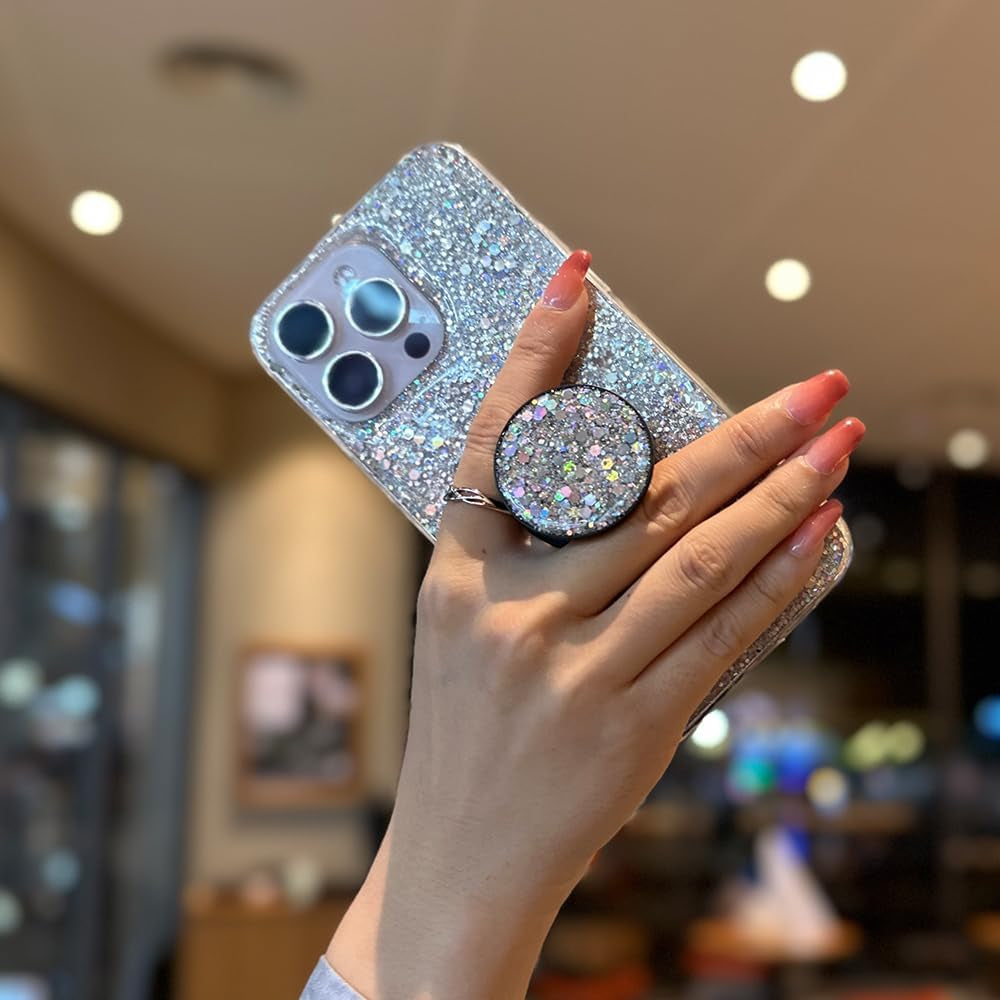 Case for Samsung Galaxy A53 5G Case Glitter Bling for Women Girls Sparkle Cover with Ring Holder Expanding Kickstand Cute Protective Phone Cases (Gold)