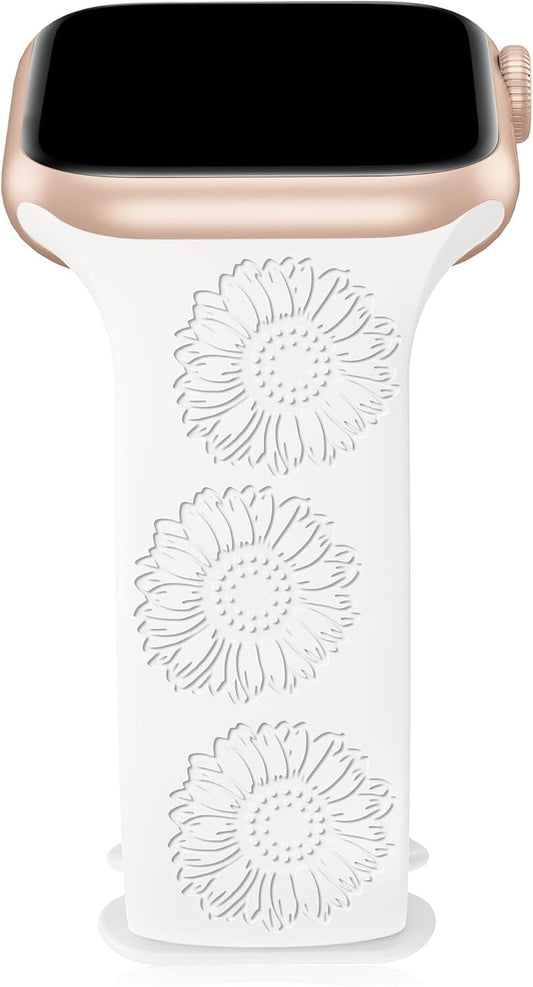 Aopigavi Engraved Designer Sport Bands Compatible with Apple Watch Bands 42Mm 44Mm 38Mm 41Mm 40Mm 45Mm 49Mm, Soft Waterproof Silicone Strap Wristband for Iwatch Ultra/Se Series 8/7/6/5/4/3/2/1