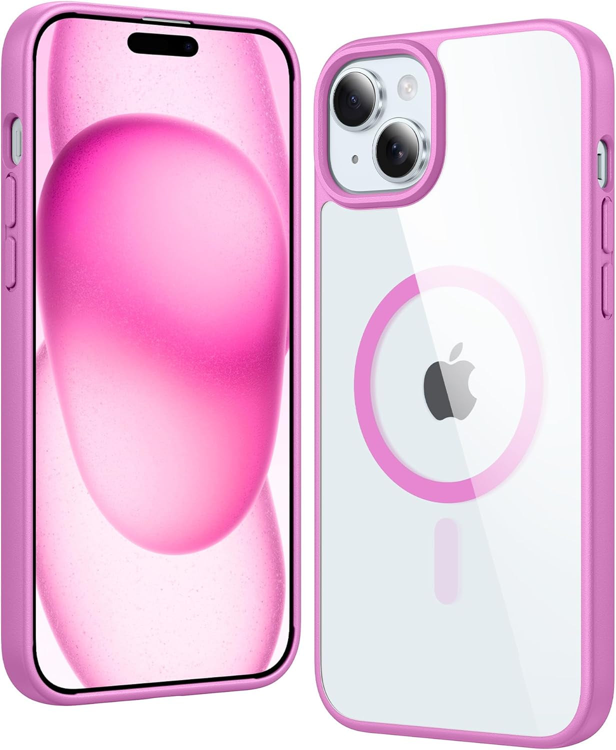 FNTCASE for Iphone 17 Pro-Max Case: Clear Magnetic Phone Cases with Screen Protector Compatible with Magsafe Slim anti Yellowing Rugged Shockproof Protective Transparent Cell Cover (A-Clear)