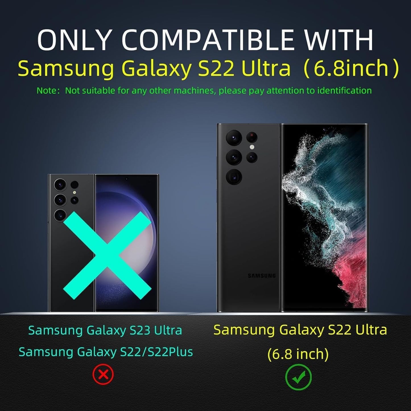 For Samsung Galaxy S22 Ultra Case Compatible with Magsafe Wireless Charging Magnetic Galaxy S22 Ultra Case with Screen Protector, Galaxy S22 Ultra Case with Stand Shockproof Protection Black