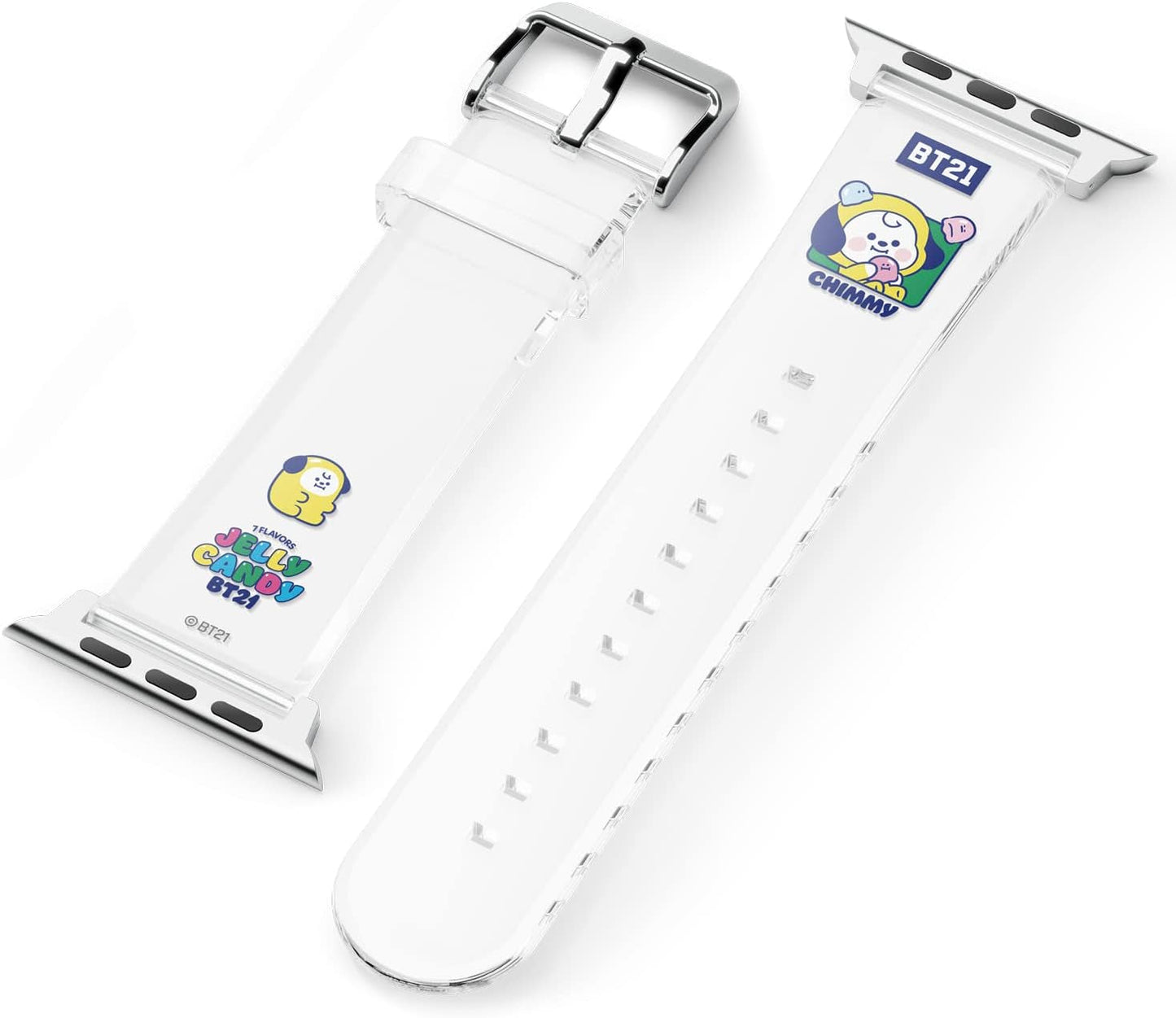 Elago BT21 Band Compatible with Apple Watch Band 38Mm 40Mm 41Mm 42Mm 44Mm 45Mm 49Mm Compatible with Iwatch Series Ultra2/Ultra/Se/9/8/7/6/Se/5/4/3/2/1, Soft Protective Strap [Official Merchandise]
