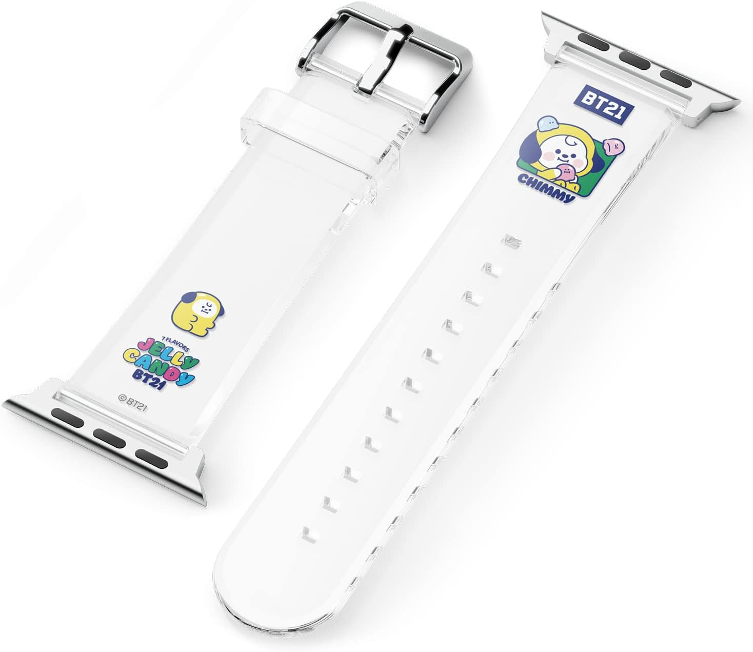 Elago BT21 Band Compatible with Apple Watch Band 38Mm 40Mm 41Mm 42Mm 44Mm 45Mm 49Mm Compatible with Iwatch Series Ultra2/Ultra/Se/9/8/7/6/Se/5/4/3/2/1, Soft Protective Strap [Official Merchandise]