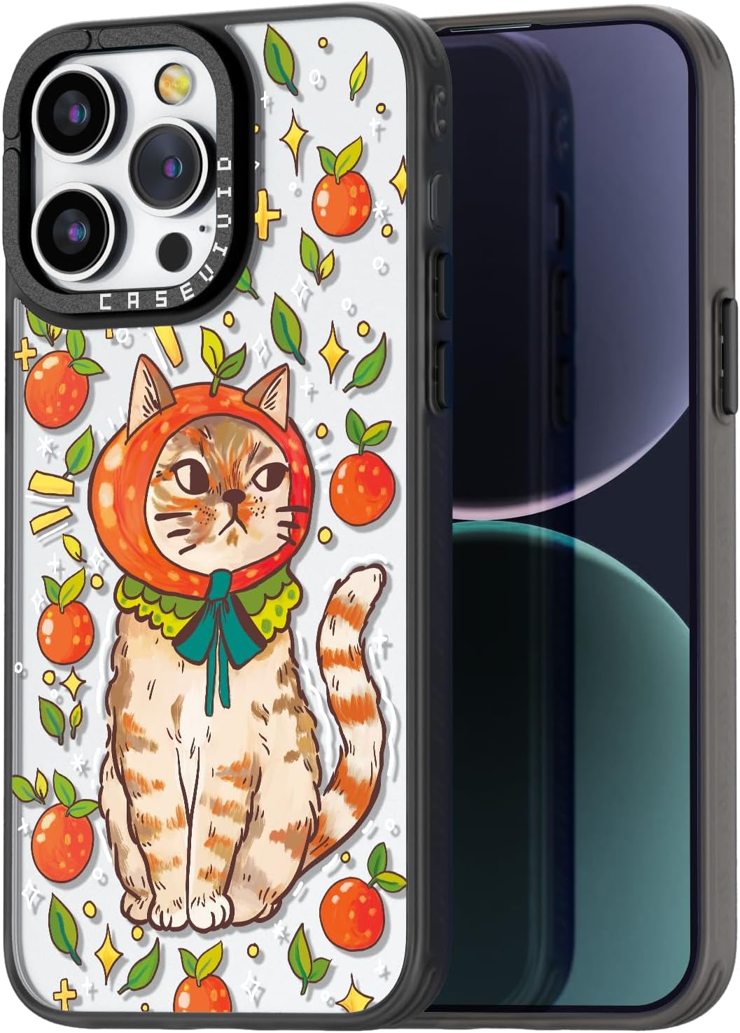 Casevivid Compatible for Iphone 15 Pro Case Cute Aesthetic - Durable Fashion Funny Phone Case - Girly Butterfly Pattern Print Cover Design for Woman Girl 6.1 Inches Black  CASEVIVID Kitty Cat Basic 