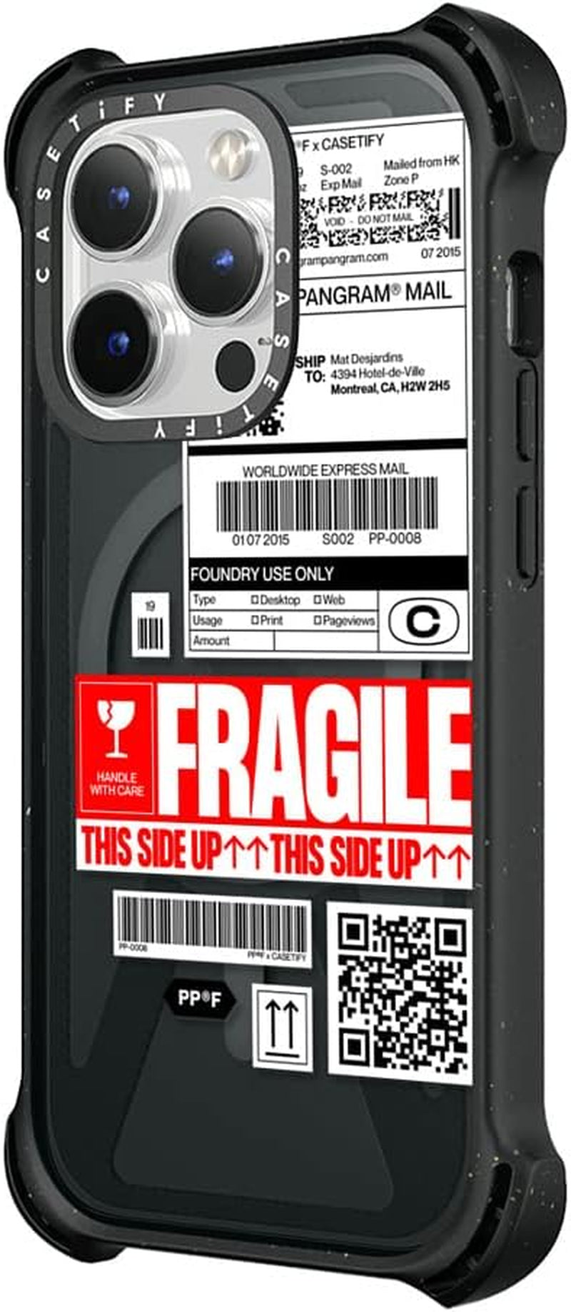 Casetify Bounce Iphone 14 Pro Case [6X Military Grade Drop Tested / 21.3Ft Drop Protection/Compatible with Magsafe] - PP-0008 - Triple Black  CASETiFY   