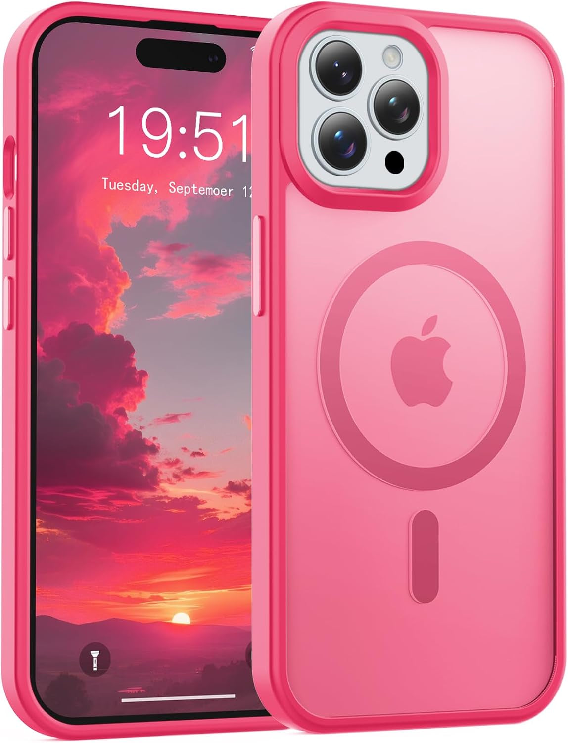 Temdan for Iphone 17 Pro Max Case Clear with Screen Protector, Compatible with Magsafe, Anti-Yellowing, Military-Grade Protection, Shockproof Slim Magnetic Phone Case Cover, Transparent