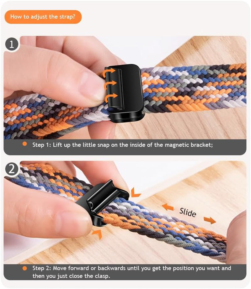 4 Pack Braided Magnetic Band Compatible with Apple Watch Women Men Kids 49Mm 45Mm 44Mm 42Mm 41Mm 40Mm 38Mm, Stretchy Nylon Sport Loop Strap for Iwatch Ultra 2/1 Series 9 8 SE 7 6 5 4 3 2 1