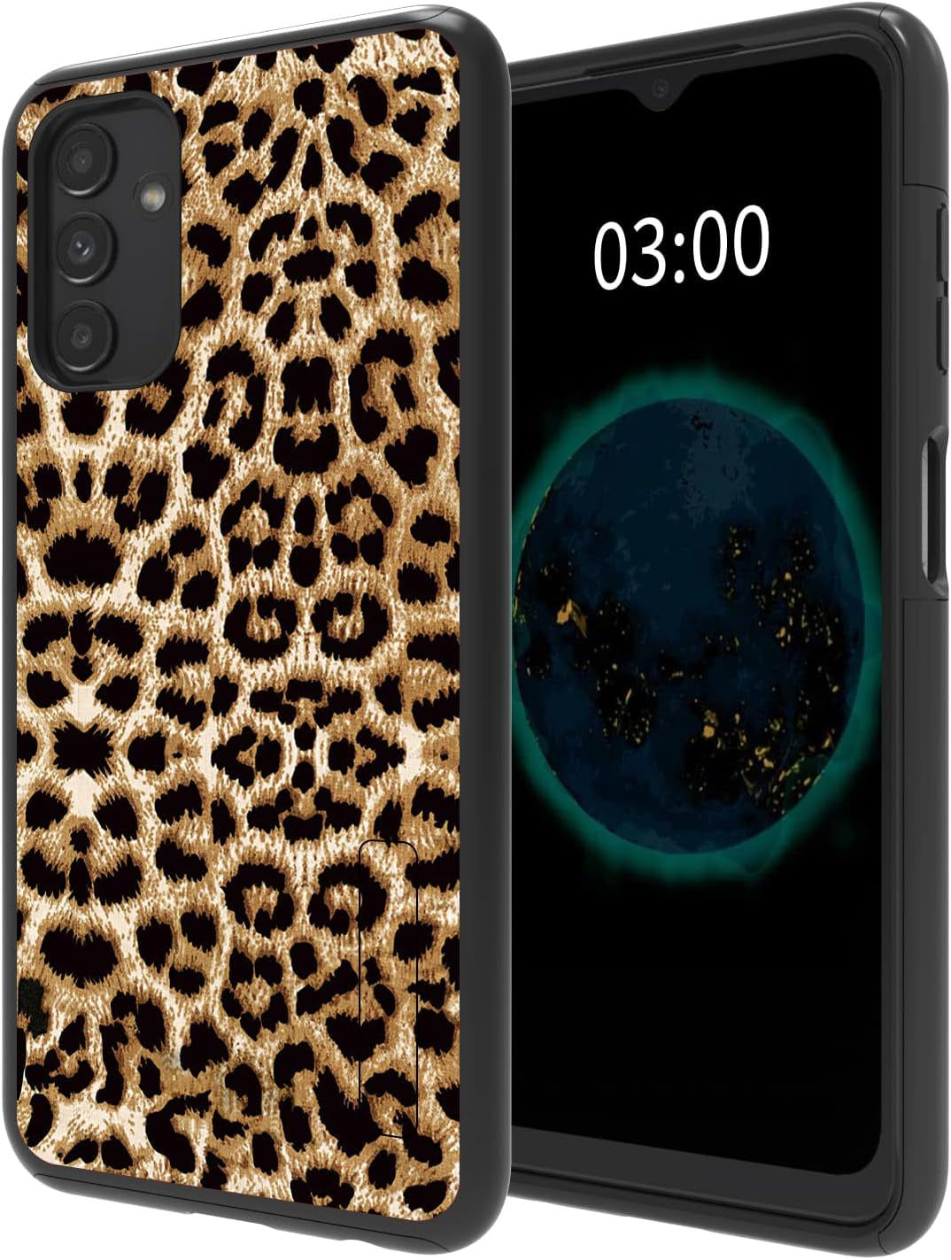 Galaxy A32 5G Case,For Samsung Galaxy A32 5G Case 6.5 Inch Dual Layer Hybrid Hard PC + Soft TPU Full Body Shockproof Protective Phone Case Cover for Samsung A32 5G 2021 - Leopard Print
